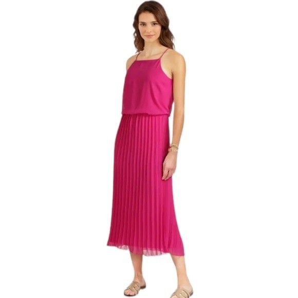 NWT Sam Edelman Pleated Pink Maxi Dress - Picture 4 of 16